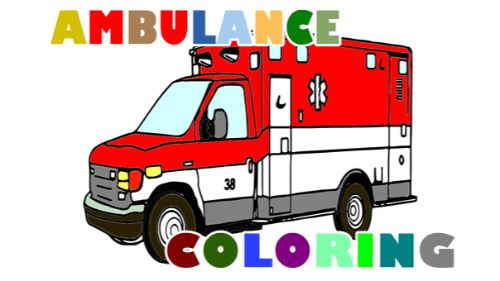 AMBULANCE TRUCKS COLORING PAGES online