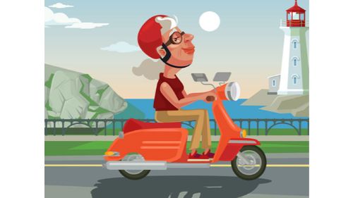 CITY SCOOTER RIDE COLORING online