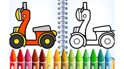 CUTE BIKE COLORING BOOK online