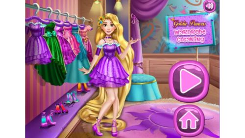 GOLDIE PRINCESS WARDROBE CLEANING online games