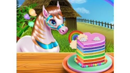 PONY COOKING RAINBOW CAKE online games