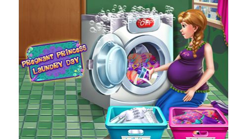PREGNANT PRINCESS LAUNDRY DAY online games