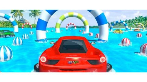 WATER SURFING CAR STUNTS CAR RACING GAME online