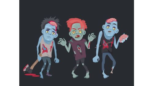 ZOMBIES AND SKELETONS COLORING online games